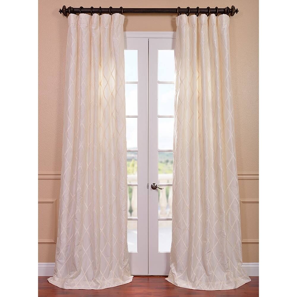 Exclusive Fabrics Patterned Faux Silk 108-inch Curtain (1 Panel) - 50 x 108