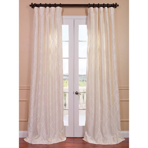 Shop Exclusive Fabrics Patterned Faux Silk 120 Inch Curtain Panel