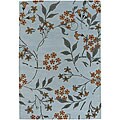 Artist's Loom Hand-tufted Transitional Floral Wool Rug - 5' x 7'6