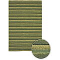 Artist's Loom Hand-woven Contemporary Stripes Rug (5' x 7'6) - 5' x 7'6