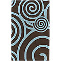 Artist's Loom Hand-tufted Contemporary Geometric Wool Rug - 7'9 x 10'6