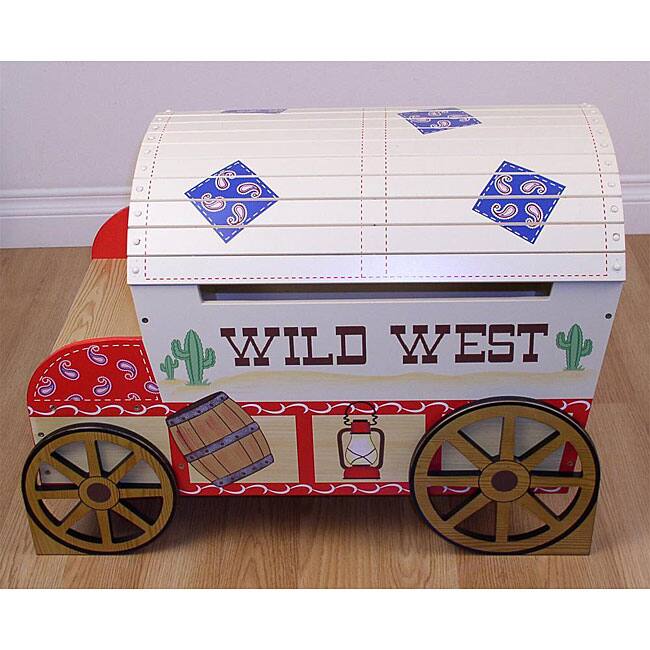 Kids' Cowboy Carriage Storage Toy Box