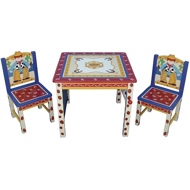 Cowboy Kids' Three-piece Table and Chair Set - Free ...