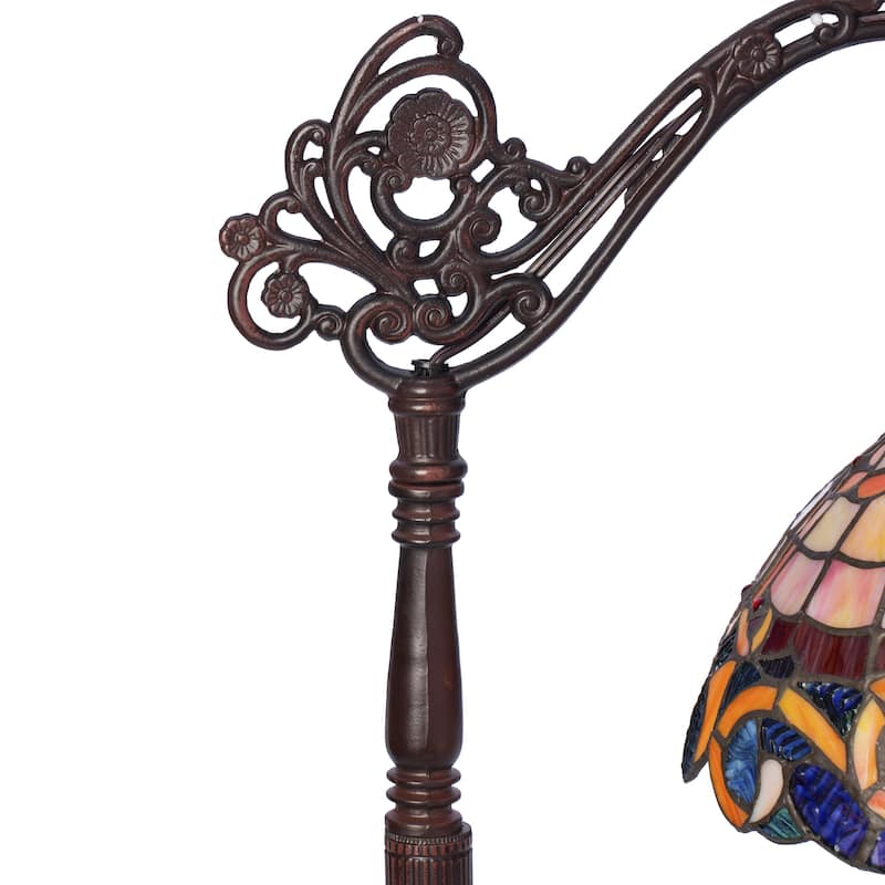 Tiffany-style Rome Reading Lamp