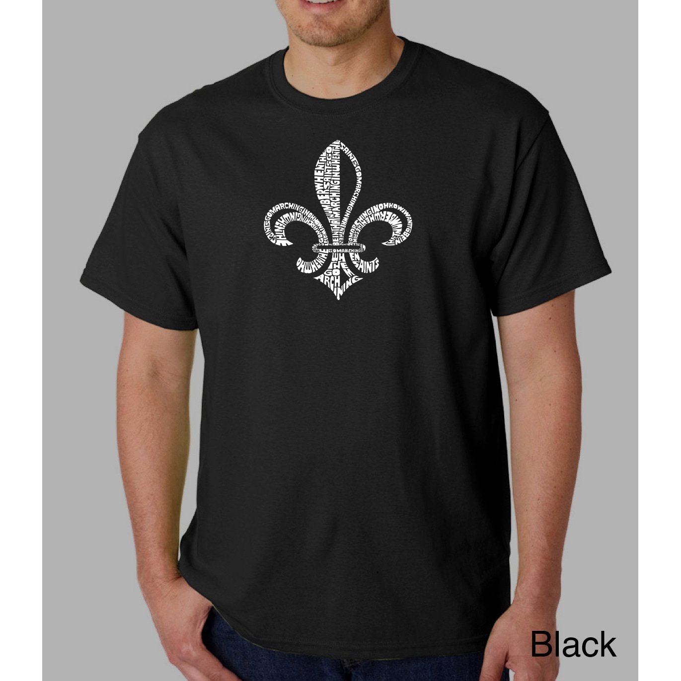 Los Angeles Pop Art Mens 100 percent Cotton Fleur De Lis T shirt