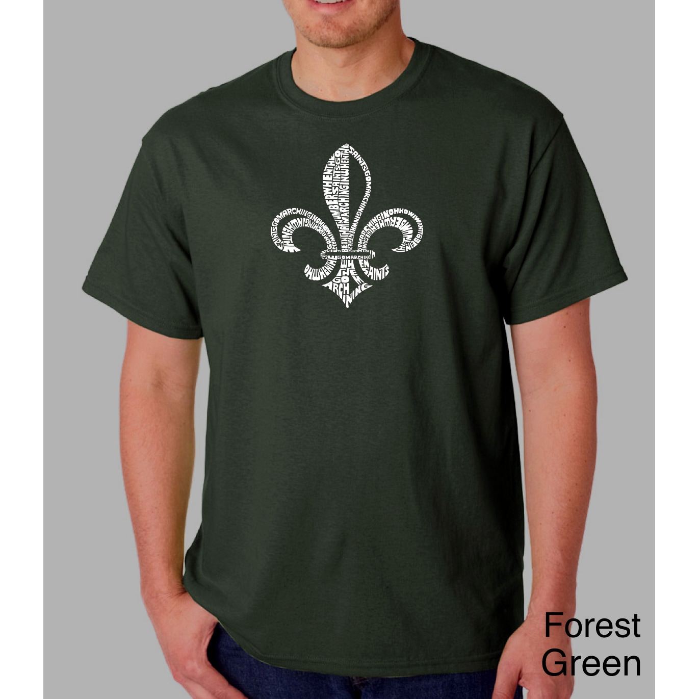 Los Angeles Pop Art Mens 100 percent Cotton Fleur De Lis T shirt