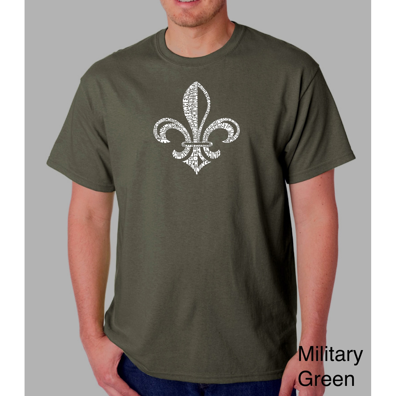 Los Angeles Pop Art Mens 100 percent Cotton Fleur De Lis T shirt