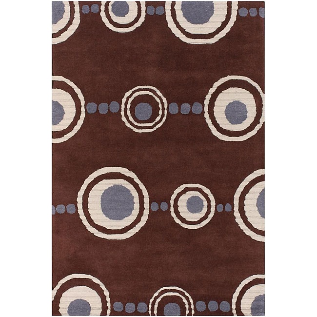 Hand tufted Abstract Mandara New Zealand Wool Rug (5 X 76)