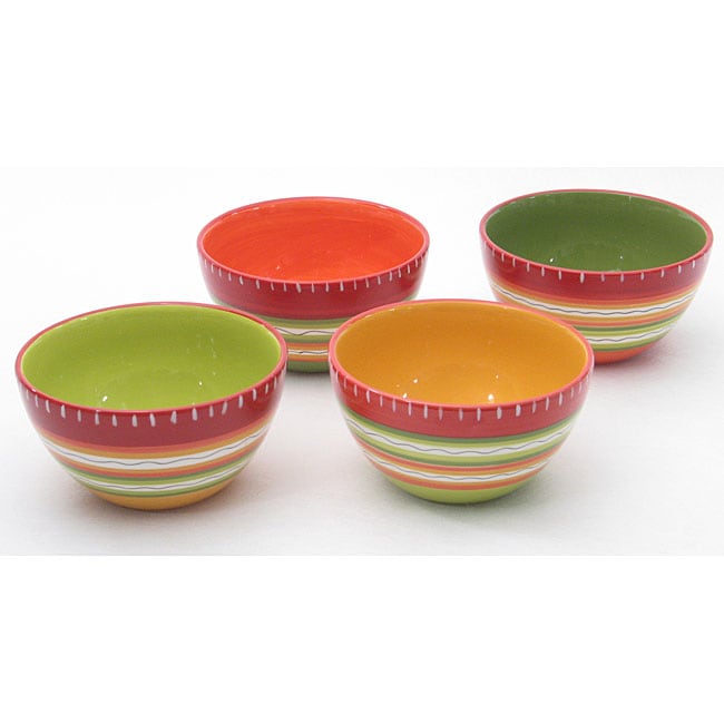 Certified International Hot Tamale Ice Cream Bowls (set Of 4)