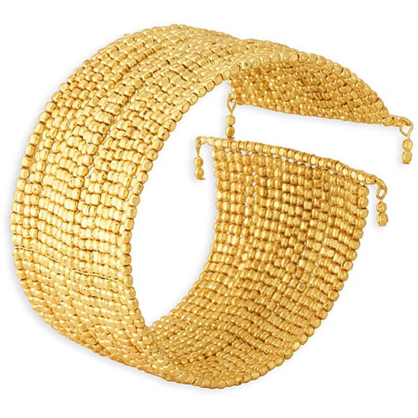Shop Nexte 18k Gold Overlay 'Agra Golden Nugget' Bracelet - Free ...