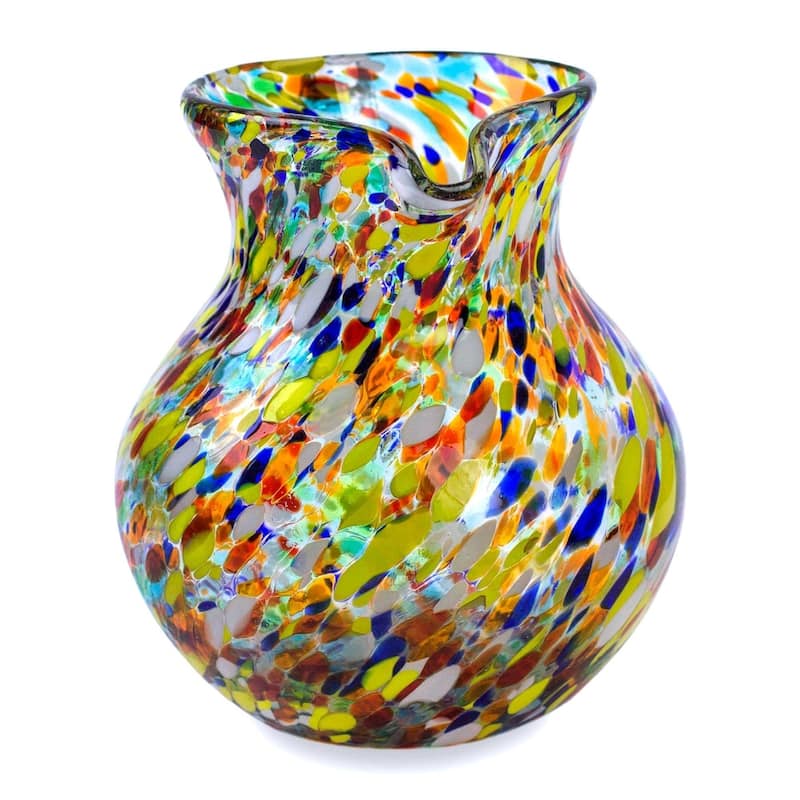 Blown glass pitcher Confettin