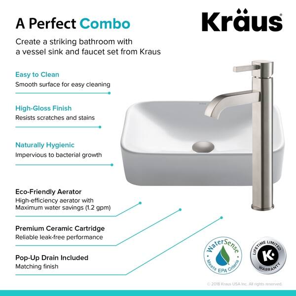 Shop Kraus 3 In 1 Bathroom Set C Kcv 122 1007 White Ceramic
