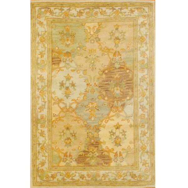 Indo Tabriz Hand tufted Beige/ Ivory (4' x 6') Herat Oriental 3x5   4x6 Rugs