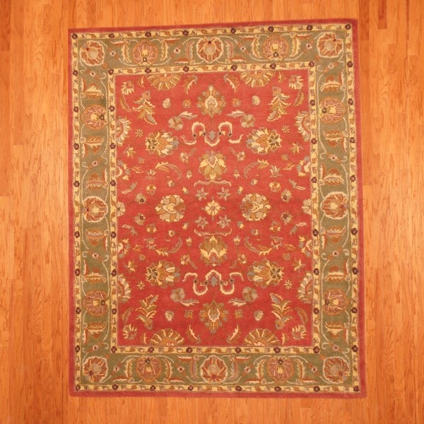 Indo Mahal Red/ Green Rug (7'3 x 9'3) Herat Oriental 7x9   10x14 Rugs