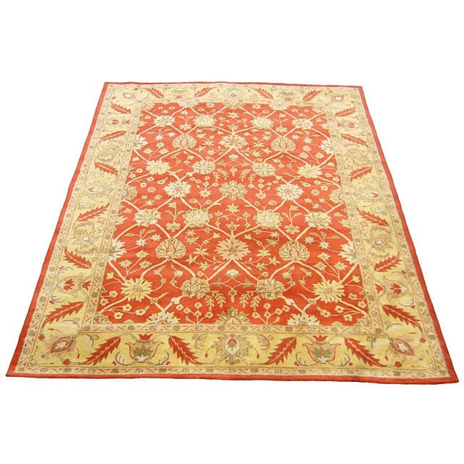 Shop Handmade Herat Oriental Indo Kashan Wool Rug (India) - 8' x 11 ...