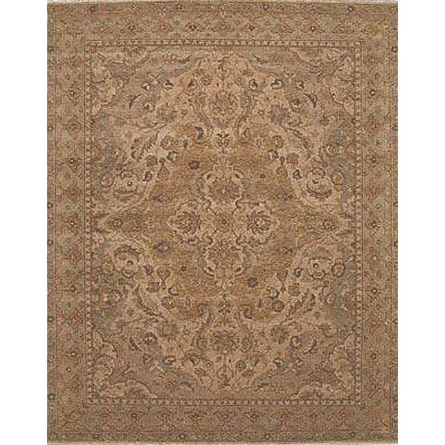 Nourison Hand knotted Ancestry Beige Traditional Wool Rug (39 X 59)