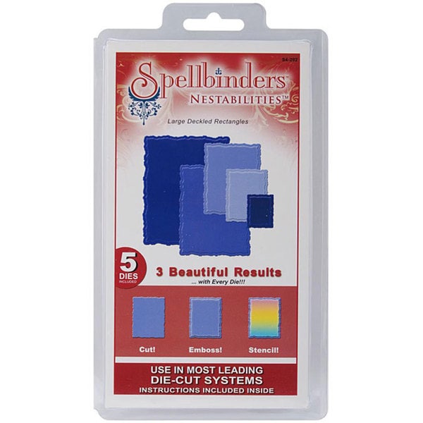 Spellbinders Nestabilities Large Deckled Rectangles Die Set