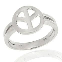 Shop Mondevio Sterling Silver Peace Sign Ring On Sale Overstock 4075276
