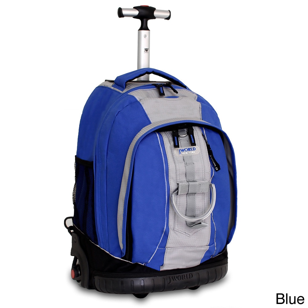 J World Twinkle Rolling Backpack With Lightning Wheels