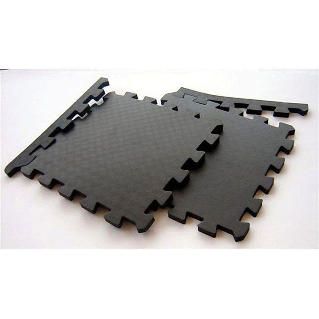 Shop Tnt Black Foam 96 Square Feet Waterproof Interlocking Gym