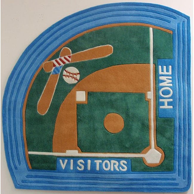 Shop Baseball Field Rug 5' x 5' Free Shipping Today