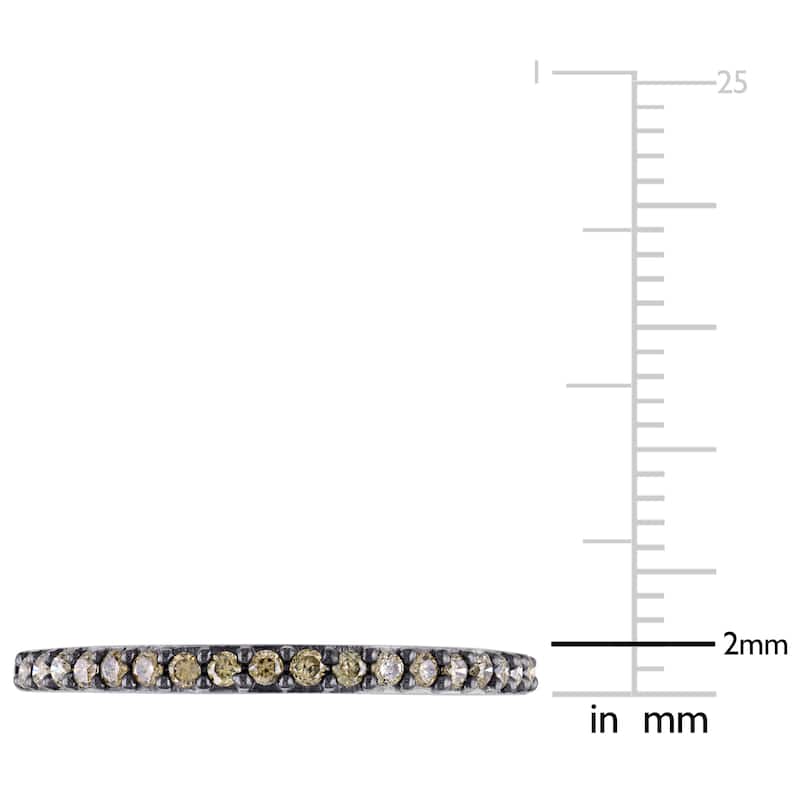Miadora 10k Gold 1/4ct TDW Champagne Diamond Ring