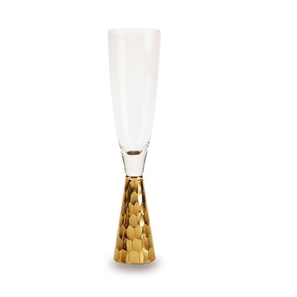 IMPULSE! 'Gold Chisel' Champagne Flutes (Set of 6). Opens flyout.