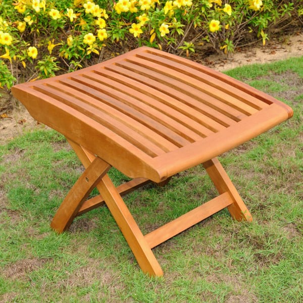 International Caravan Royal Tahiti Folding Wood Foot Rest