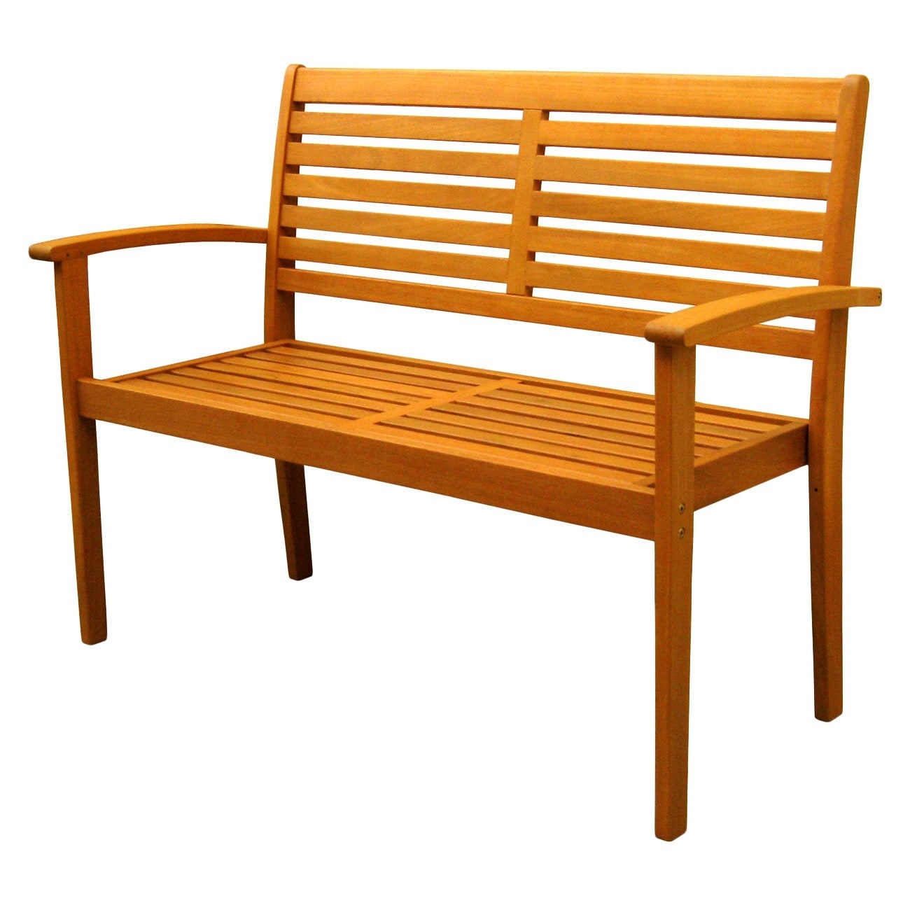 International Caravan Royal Tahiti Yellow Balau Wood Oslo Contemporary Bench