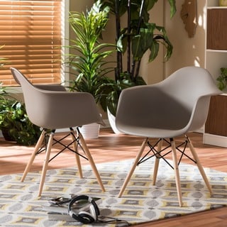 Retro-classic White Accent Chairs (Set of 2)