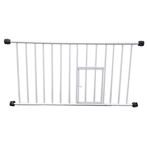 Shop Carlson White Mini 18 Inch Tall Pet Gate With Pet Door Chew