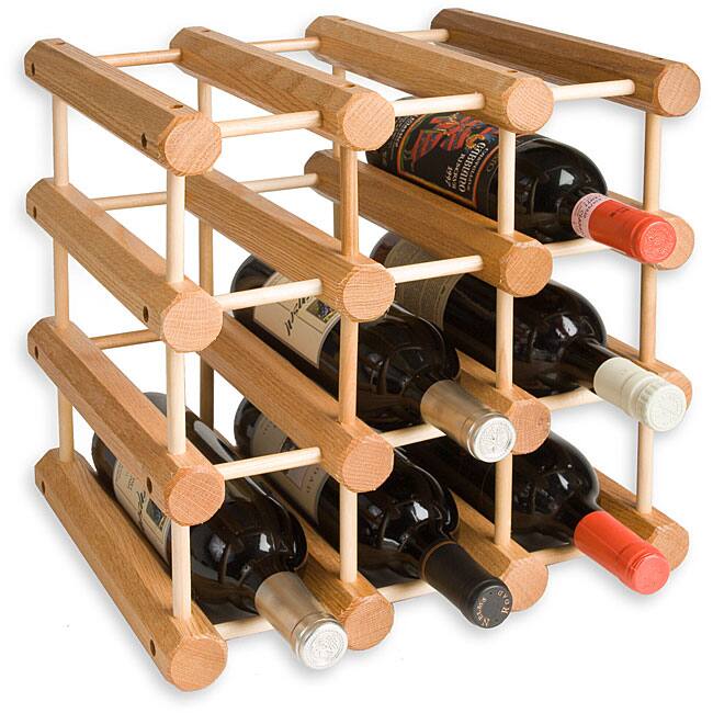 J.K. Adams 12-bottle Oak Wine Rack