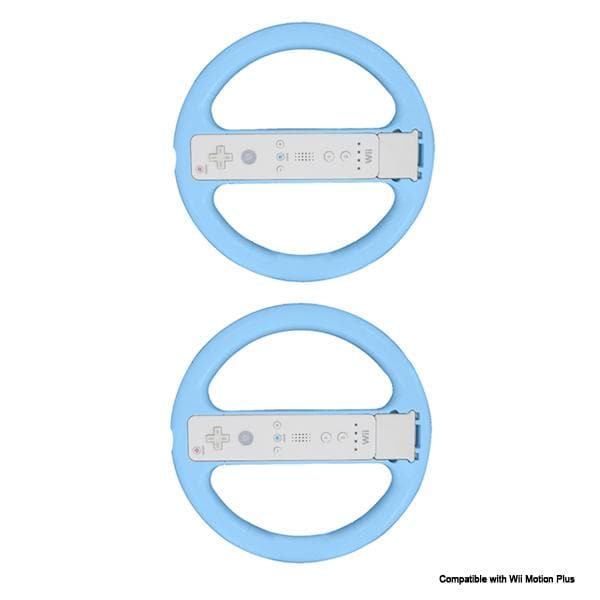 Steering Wheel (Compatible with Motion Plus) Blue for Nintendo Wii  2