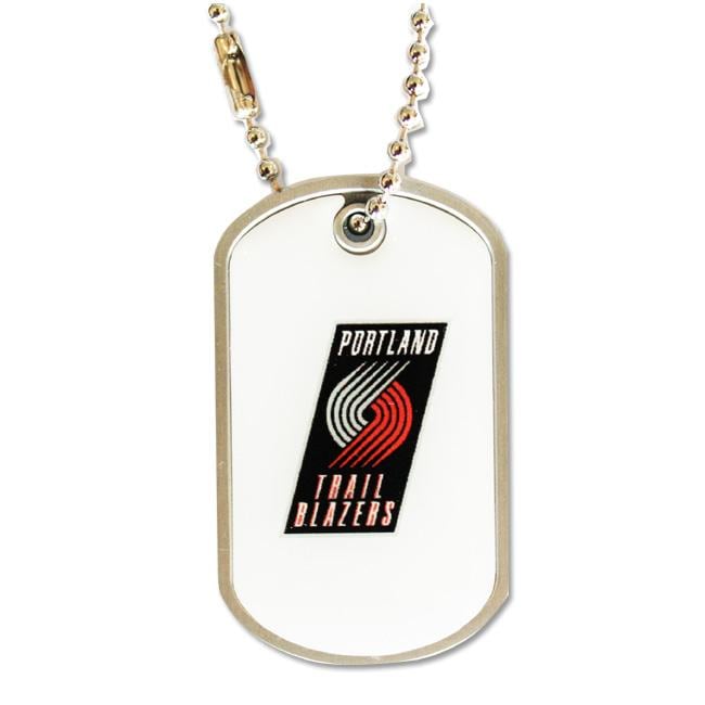 Portland Trailblazers Dog Tag Necklace Basketball