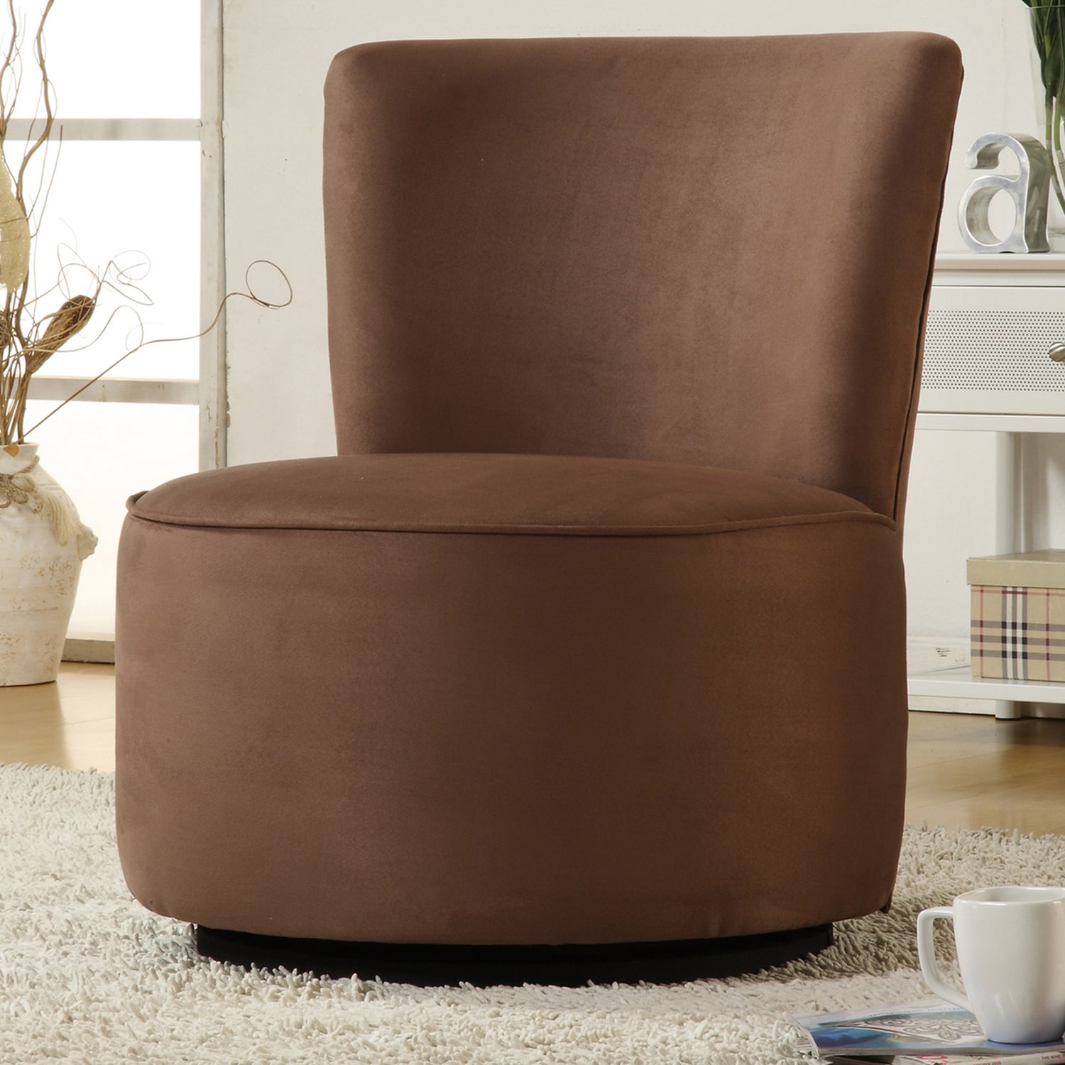 microfiber round swivel chair