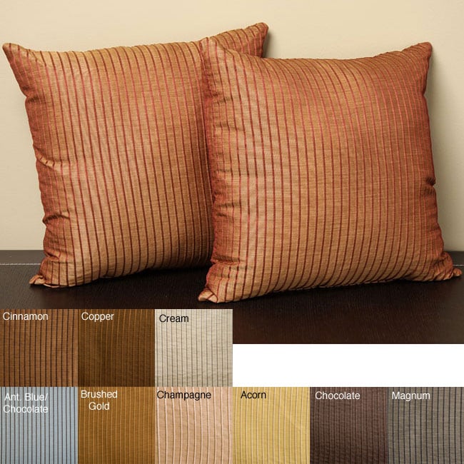 Shop Madrid 18Inch KnifeEdge Polyester Pillows (Set of 2) On Sale