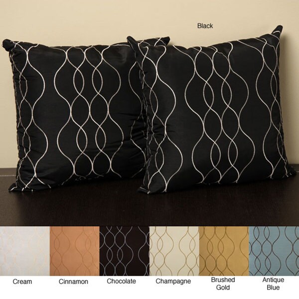 Keeva 18-Inch Polyester/Nylon Knife-Edge Pillows (Set of Two)