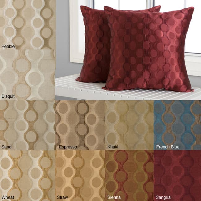 Duchess Circles 18-inch Knife Edge Pillows (Set of 2)