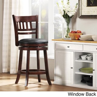 iNSPIRE Q Verona Cherry Swivel 24-inch High Back Counter Height Stool by  Classic (Lattice Back)