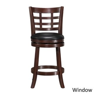 iNSPIRE Q Verona Cherry Swivel 24-inch High Back Counter Height Stool by  Classic (Window Back)