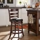 Verona Cherry Swivel 24-inch High Back Counter Height Stool by iNSPIRE Q Classic - Thumbnail 14