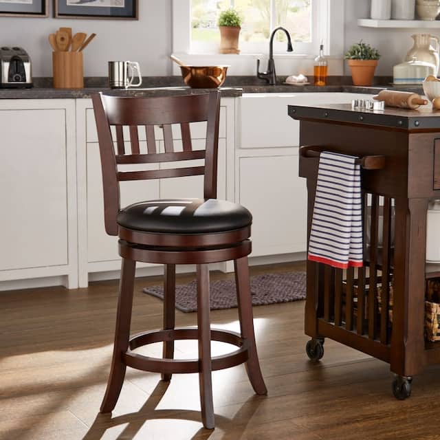 Verona Swivel High Back Counter Height Stool by iNSPIRE Q Classic