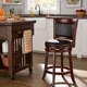 Verona Cherry Swivel 24-inch High Back Counter Height Stool by iNSPIRE Q Classic - Thumbnail 1