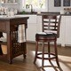 Verona Cherry Swivel 24-inch High Back Counter Height Stool by iNSPIRE Q Classic - Thumbnail 13