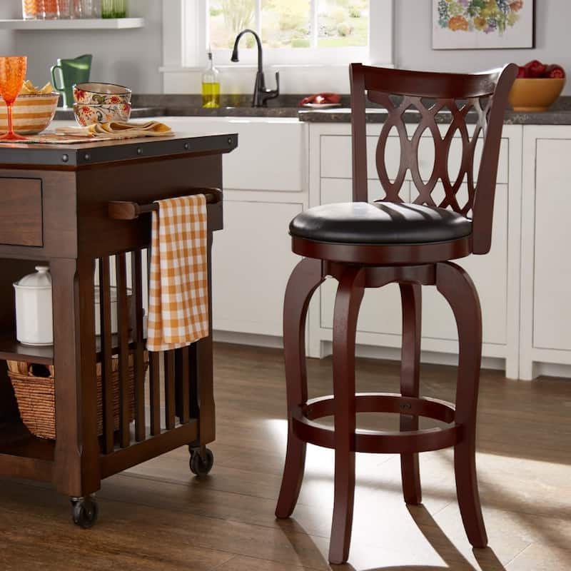 Verona Swivel 29-inch High Back Barstool by iNSPIRE Q Classic