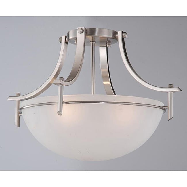 Satin Nickel 3 light Ceiling Fixture