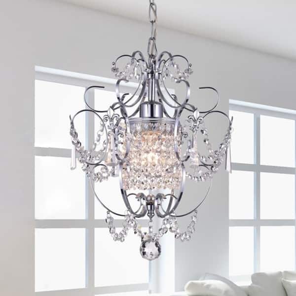 Shop Chrome Crystal Chandelier Free Shipping Today Overstock