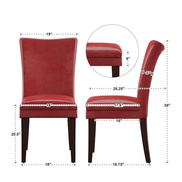 Parson Faux Leather Dining Chairs Set Of 2 By Inspire Q Parson Faux Leather Dining Chairs