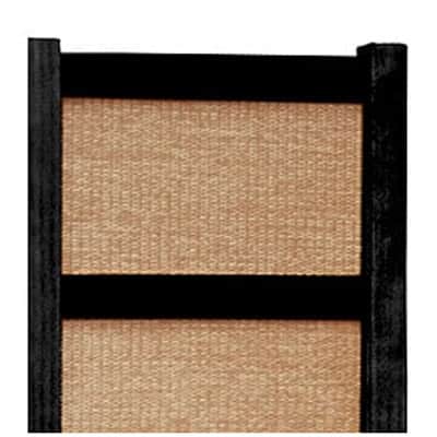 Handmade Wood and Jute 6-foot 3-panel Room Divider (China)