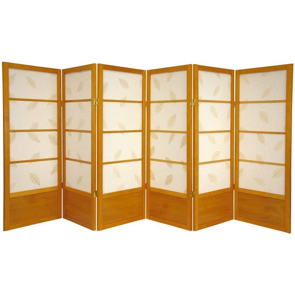 Wood 4-foot 6-panel Botanic Room Divider (China)